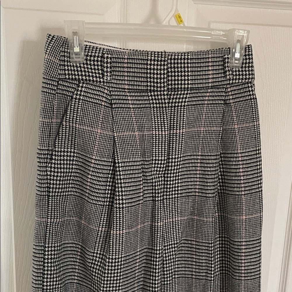 J. Crew Gray and Black Glen Plaid Cropped Trousers - Picture 3 of 7